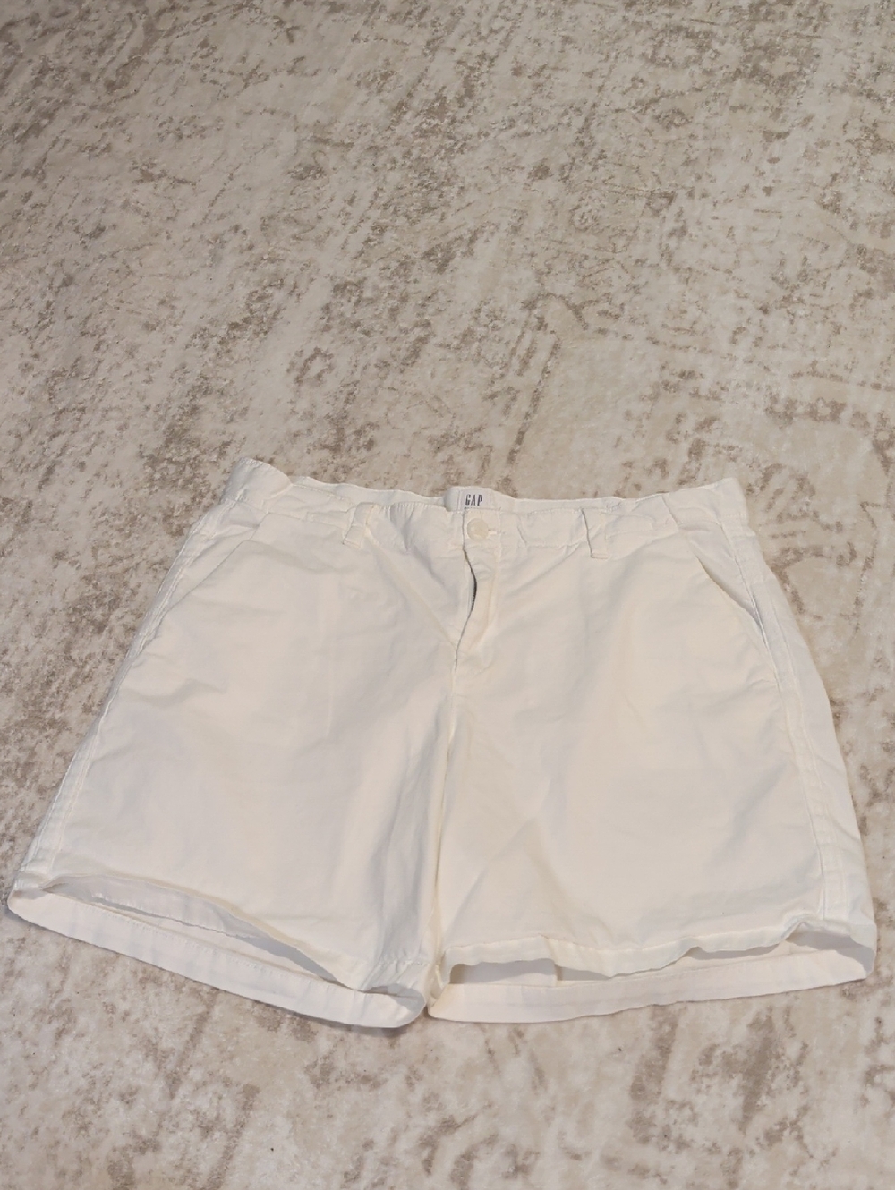 GAP Women's White Casual Bermuda Shorts